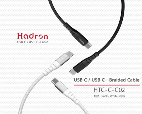 کابل شارژ هادرون مدل HTC-C-C02 سفید و مشکی