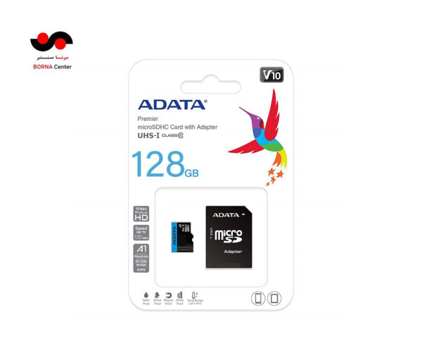 کارت حافظه ADATA مدل Premier MicroSDHC UHS-I R100 ظرفیت 128 گیگابایت
