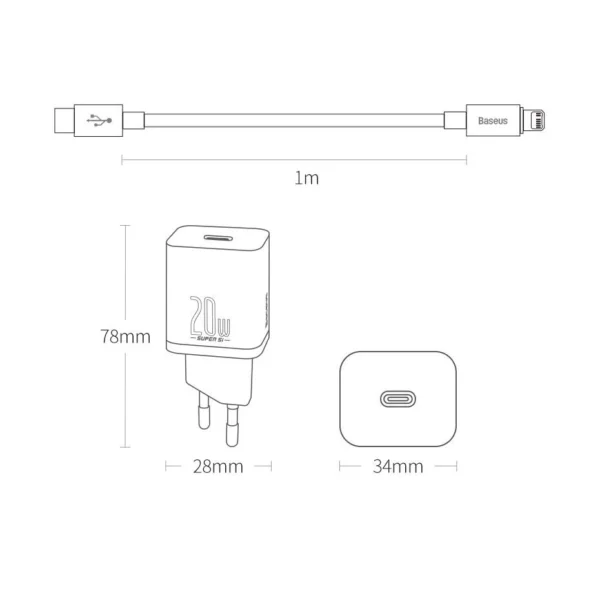 Baseus Super Si Quick Charger 1C 20W TZCCSUP-B01